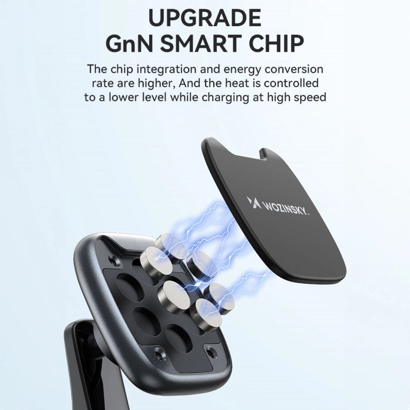 6. Wozinsky WUMTD Magnetic Car Dashboard Phone Holder - Black