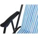 13. CAMPING CHAIR WITH ARMRESTS 52x44x75CM FOLDING BLUE LINES