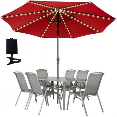 5. SOLAR GARDEN UMBRELLA LIGHTING 5M 72LED
