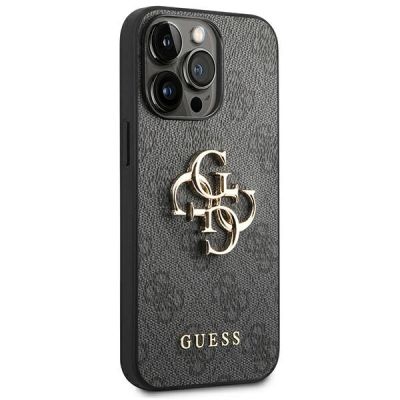 4. Guess 4G Big Metal Logo Case for iPhone 14 Pro - Gray