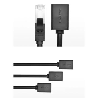 9. Ugreen NW112 11281 Network Ethernet Cable RJ45 (Female) - RJ45 (Male) F/UTP Cat. 6 1 Gbps 2m - black