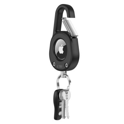 4. Tech-Protect Slidelock Carabiner Keychain Case for Apple AirTag 1/2 - Black