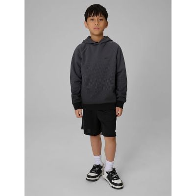 6. Boy's hoodie with all-over print 4F 4FJWAW26TSWSM2687-95A