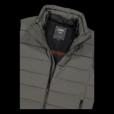 4. CMP men's insulated vest, winter sports vest, gray (34K0757/E910)
