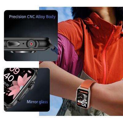 6. Women's Smartwatch RUBICON RNCF06 Titanium/Orange SMARUB221