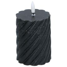 DECORATIVE CANDLE 75x100MM LED WAX BLACK