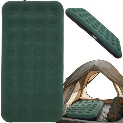 FLOCKED MATTRESS 1-PERSON GREEN 191x99x22CM 24643