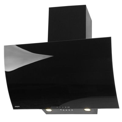 AKPO WK-4 Clarus 60 Black chimney hood (600mm; curved black glass front)
