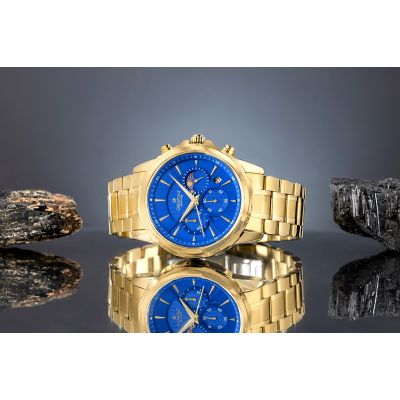 6. Men's Watch Giewont Chronograph Sapphire Gold Blue GW9460-B5