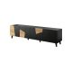 2. ETNA TV cabinet 200x42x52 black matt + craft oak