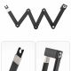 5. Rockbros 32140003001 foldable bicycle lock with key and handle, 88cm - black