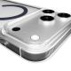 10. Puro Lite Mag TPU+PC Case Compatible with MagSafe for iPhone 17 Pro Max - Transparent with Blue Ring