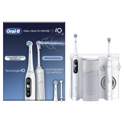 2. Oral-B iO6 & OxyJet Adult Rotating-Pulsating Toothbrush White
