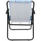 11. CAMPING CHAIR WITH ARMRESTS 52x44x75CM FOLDING BLUE LINES