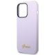 6. Guess GUHCP14LSLSMU iPhone 14 Pro 6.1" purple/purple hard case Silicone Vintage Gold Logo