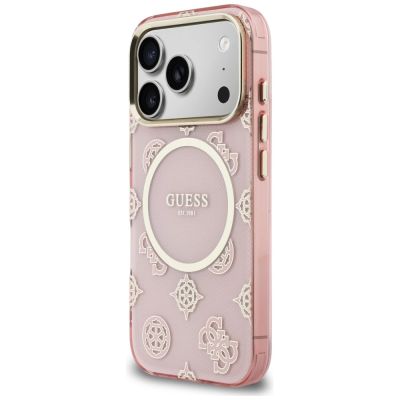 2. Guess IML Peony Dot MagSafe case for iPhone 17 Pro - pink