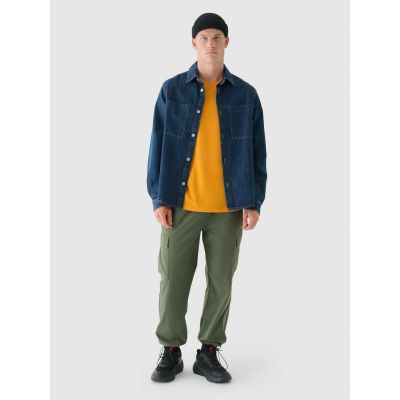 3. Men's oversized printed T-shirt 4F 4FRAW24TTSHM2578-70S