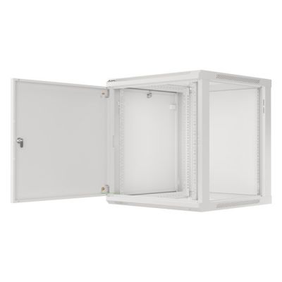 6. INSTALLATION RACK CABINET, WALL-HUNG 19" 12U 600X600, GRAY, METAL DOORS (FLAT PACK)
