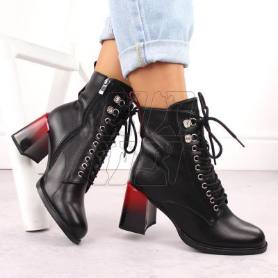 5. D&amp;A S.Barski ankle boots with decorative heel Premium Collection W MR880-132 OLI270