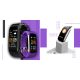 4. GIEWONT Black and Purple Smartwatch with 2 Straps GW200-3