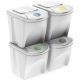GARBAGE BINS 25 L SORTIBOX SET 4 PCS. GREY