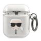 Karl Lagerfeld Glitter Karl's Head case for AirPods 1/2 - silver