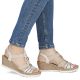 5. Women's comfortable beige espadrille sandals Rieker 619B2-60