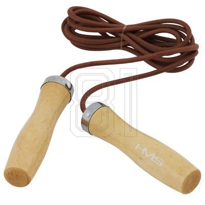 22. Leather skipping rope with a wooden handle HMS SK07
