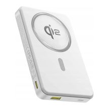 Baseus Airpow II 10000mAh Qi2 Power Bank with MagSafe 22.5W with Baseus Simple Series USB-C Cable - USB-C 20V/3A (30cm) - White