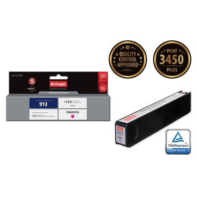 2. Activejet AH-913MR Ink (replaces HP 913 F6T78AE; Premium; 45 ml; red)