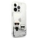 4. Karl Lagerfeld Liquid Glitter Karl&Choupette case for iPhone 13 Pro / 13 6.1" - silver