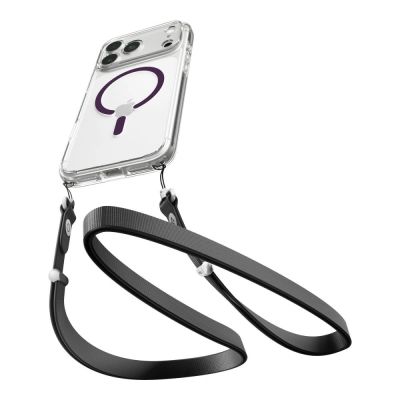 8. Spigen Ultra Hybrid Mag MagSafe Case for iPhone 18 Pro / 17 Pro – Clear Burgundy