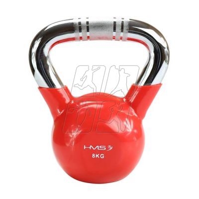 5. Kettlebell cast iron knurled chrome handle HMS KTC06 RED