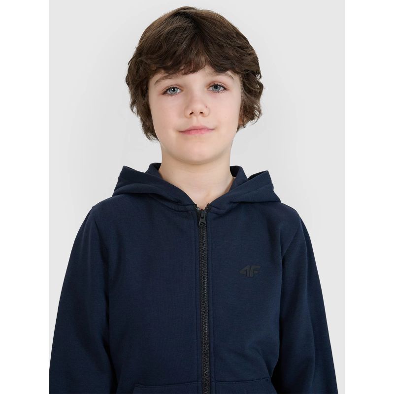 4. Boy's zip-up sweatshirt with hood 4F 4FJWSS25TSWSM1714-31S