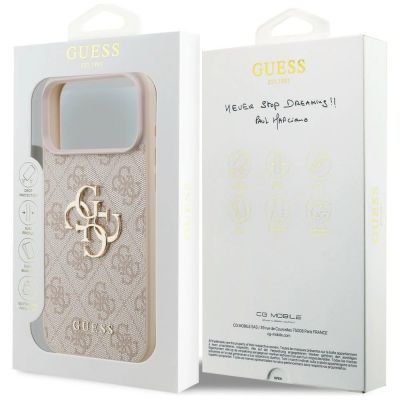 8. Guess 4G Big Logo Case for iPhone 17 Pro Max / 18 Pro Max - Pink