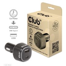 CLUB3D CAC-1922 Black Automatic Lighter Charger for Mobile Devices Laptop