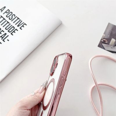 5. iPhone 17 Case with Crossbody Strap, MagSafe Compatible - Black