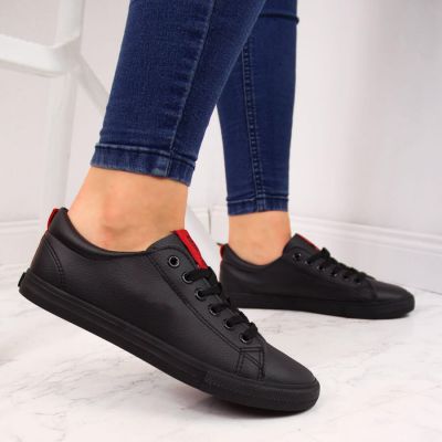 2. Big Star W DD274687 black eco-leather low-top sneakers 