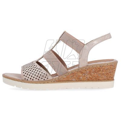 10. Comfortable wedge sandals Remonte W RKR667, pink gold