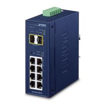 PLANET IP30 Industrial L2/L4 8-Port Managed Switch L2/L4 Gigabit Ethernet (10/100/1000) Blue