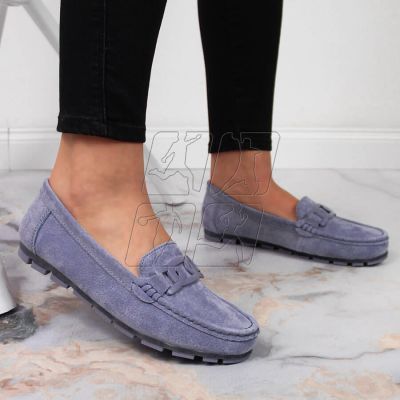 5. Blue leather loafers Filippo W