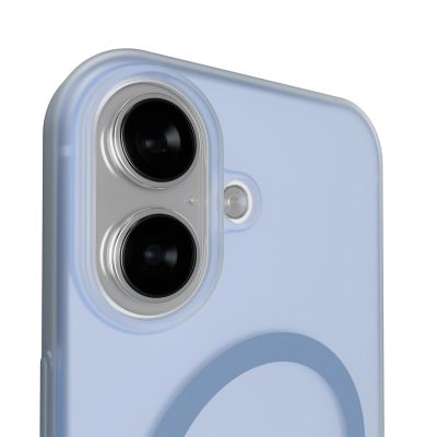 11. Puro Daylight Magsafe Compatible Silicone Case for iPhone 17 - Translucent Blue