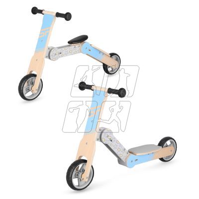 Balance bike and children&#39;s scooter 2in1 Spokey WOO-RIDE MULTI 940906 blue