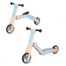 Balance bike and children&#39;s scooter 2in1 Spokey WOO-RIDE MULTI 940906 blue