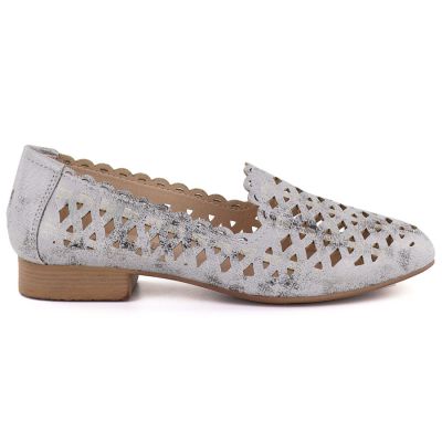 2. Women's openwork gray and silver shoes Jezzi ASA222