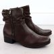 3. Women's brown leather high-heeled ankle boots Rieker 78656-00