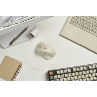6. ASUS MD105 Wireless Mouse Milky White 2400DPI Dual-mode wireless 2.4 GHz and Bluetooth