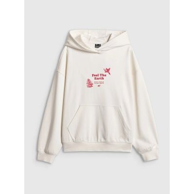 5. Women's loose sweatshirt with hood 4F 4FRSS26TSWSF2836-11S