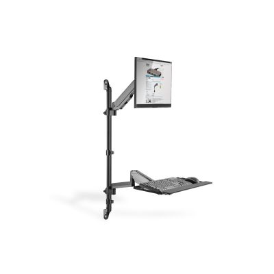 31. Single wall-mounted arm LCD + keyboard, max. 32", max. 8 kg, tilt and swivel