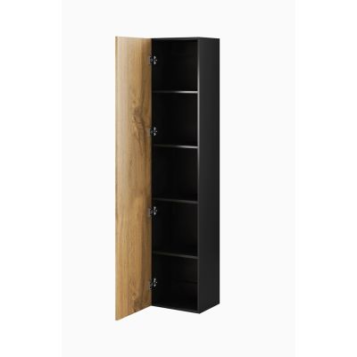 3. VIGO full display cabinet '180' 180/40/30 black/wotan oak